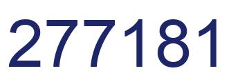 Number 277181 blue image