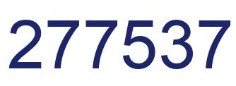 Number 277537 blue image