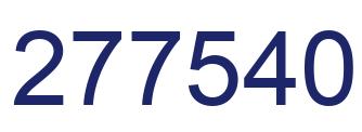 Number 277540 blue image
