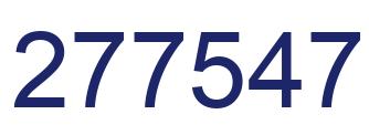 Number 277547 blue image