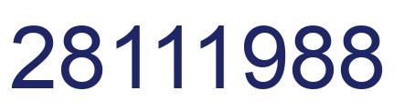 Number 28111988 blue image