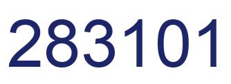 Number 283101 blue image