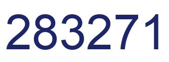 Number 283271 blue image