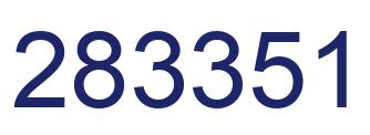 Number 283351 blue image