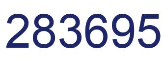 Número 283695 imagen azul