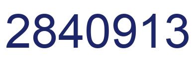 Number 2840913 blue image