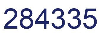 Number 284335 blue image