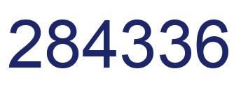 Number 284336 blue image