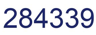 Number 284339 blue image