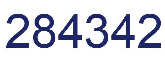Number 284342 blue image