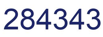 Number 284343 blue image