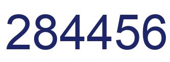 Number 284456 blue image