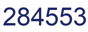 Number 284553 blue image