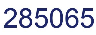 Number 285065 blue image