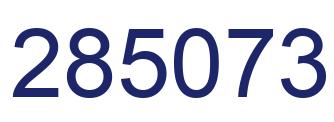 Number 285073 blue image