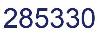 Number 285330 blue image