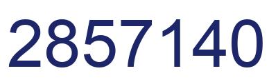 Number 2857140 blue image