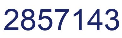 Number 2857143 blue image