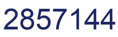 Number 2857144 blue image