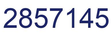 Number 2857145 blue image