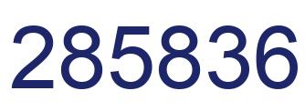Number 285836 blue image