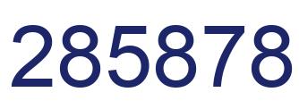 Number 285878 blue image