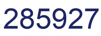 Number 285927 blue image