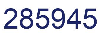 Number 285945 blue image