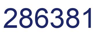 Number 286381 blue image