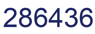 Number 286436 blue image