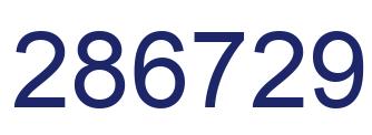 Number 286729 blue image