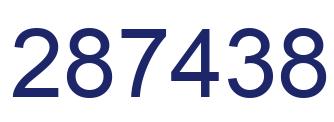 Number 287438 blue image