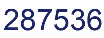 Number 287536 blue image