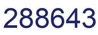 Number 288643 blue image