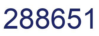 Number 288651 blue image