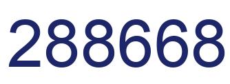 Number 288668 blue image