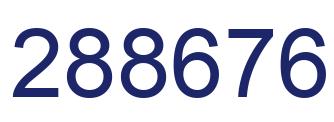 Number 288676 blue image