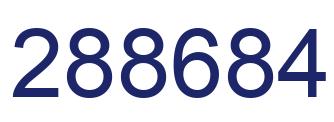Number 288684 blue image