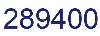 Number 289400 blue image