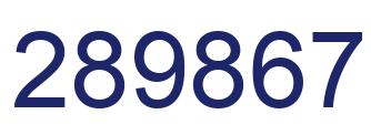 Número 289867 imagen azul