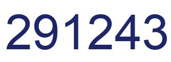 Number 291243 blue image