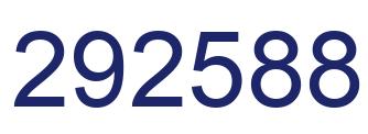 Number 292588 blue image