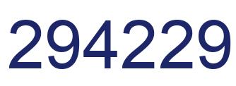 Number 294229 blue image