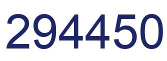 Number 294450 blue image