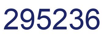 Number 295236 blue image