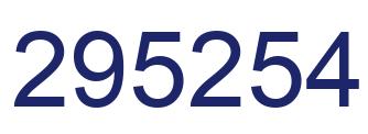 Number 295254 blue image