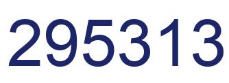 Number 295313 blue image