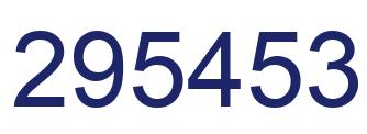 Number 295453 blue image