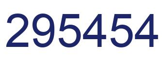 Number 295454 blue image