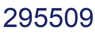 Number 295509 blue image